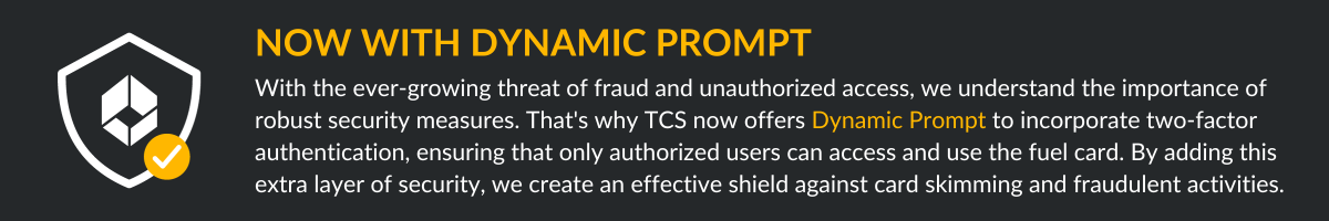 TCS Fuel Card | Dynamic Prompt